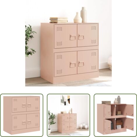 Credenza rosa -  Credenza Rosa 67x39x73 cm in Acciaio