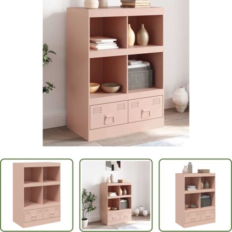 Credenza rosa -  Credenza Rosa 67x39x95 cm in Acciaio
