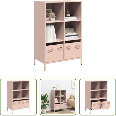Credenza rosa -  Credenza Rosa 68x39x103,5 cm in Acciaio