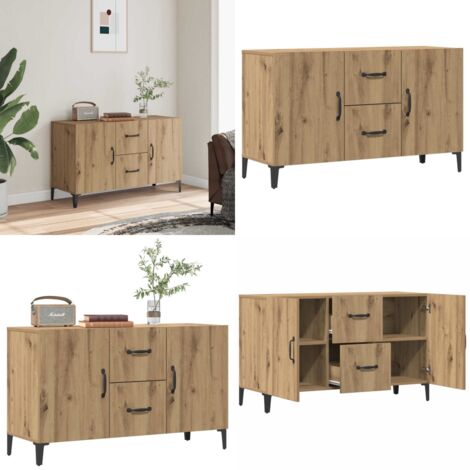 Credenza Rovere Artigianale 100x36x60 cm in Legno Multistrato - Credenza multistrato - Credenza in truciolato