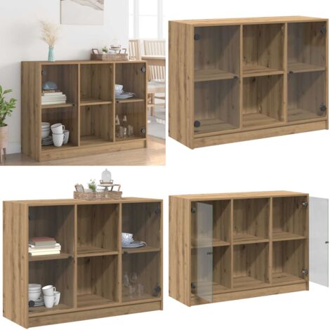 Credenza Rovere Artigianale 102x37x75,5 cm in Legno Multistrato - Credenza rovere - Credenza moderna