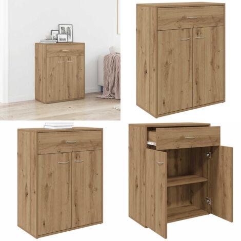 Credenza Rovere Artigianale 60x30x75 cm in Legno Multistrato - Credenza rovere artigianale - Credenza con ante