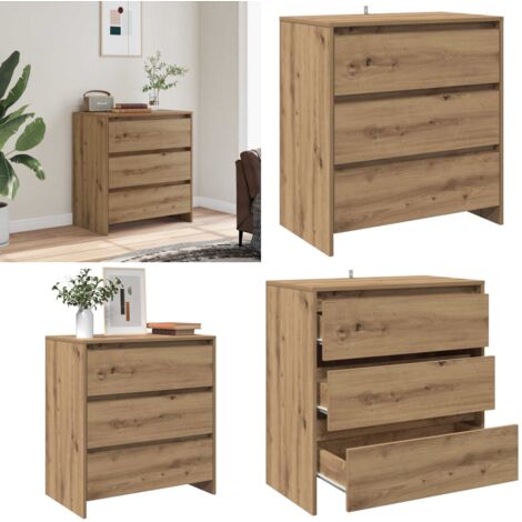 Credenza Rovere Artigianale 70x41x75 cm in Truciolato - Credenza per soggiorno - Credenza in legno artigianale