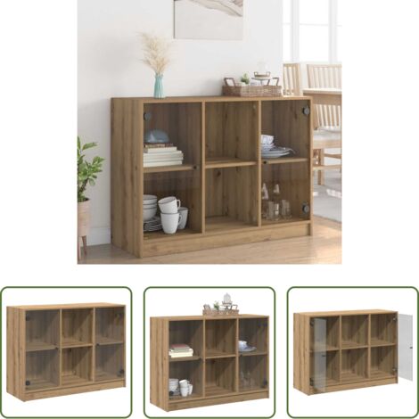 Credenza rovere -  Credenza Rovere Artigianale 102x37x75,5 cm in Legno Multistrato