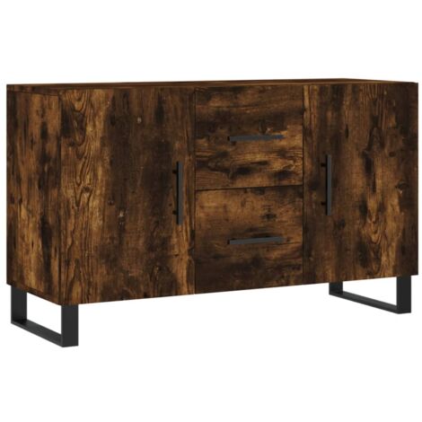 Credenza Rovere Fumo 100x36x60 cm in Legno Multistrato vidaXL