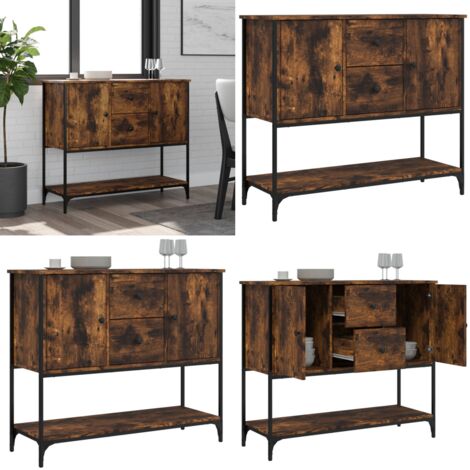 Credenza Rovere Fumo 100x36x85 cm in Legno Multistrato - Credenza multistrato - Credenza in legno fumo