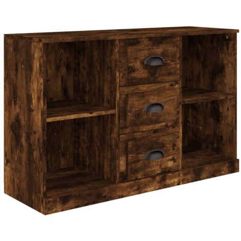 Credenza Rovere Fumo 104,5x35,5x67,5 cm in Legno Multistrato vidaXL
