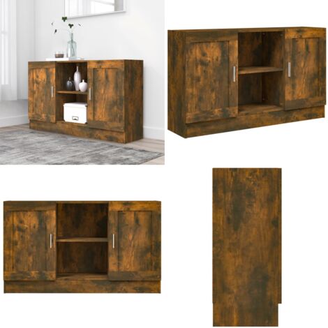 Credenza Rovere Fumo 120x30,5x70 cm in Legno Multistrato - Credenza in legno - Credenza rovere fumo