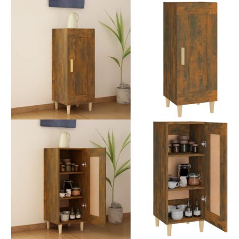 Credenza Rovere Fumo 34,5x34x90 cm in Legno Multistrato - Credenza in legno multistrato - Credenza in legno eucalipto