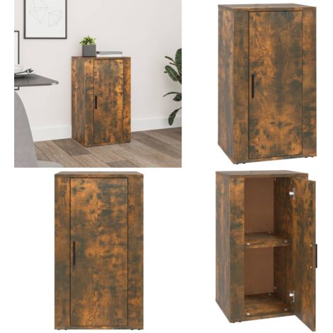 Credenza Rovere Fumo 40x33x70 cm in Legno Multistrato - Credenza in legno - Credenza rovere fumo