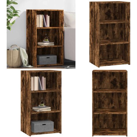 Credenza Rovere Fumo 50x41x93 cm in Legno Multistrato - Credenza in legno multistrato - Credenza in legno fumo