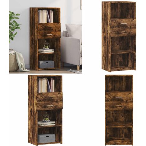 Credenza Rovere Fumo 50x42,5x124 cm in Legno Multistrato - Credenza Rovere Fumo - Credenza in legno multistrato