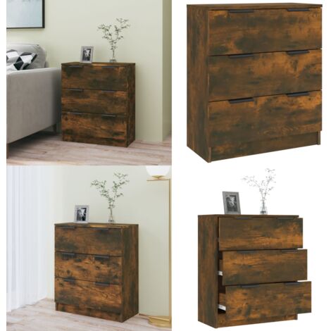Credenza Rovere Fumo 60x30x70 cm in Legno tecnico - Credenza rovere - Credenza fumo