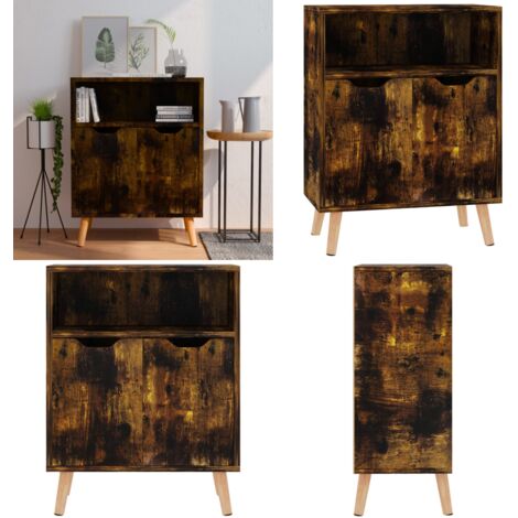 Credenza Rovere Fumo 60x30x72 cm in Legno Multistrato - Credenza rovere fumo - Credenza multistrato