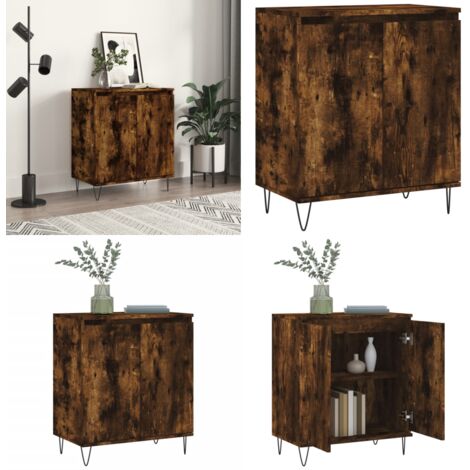 Credenza Rovere Fumo 60x35x70 cm in Legno Multistrato - Credenza in legno multistrato - Credenza in legno fumo