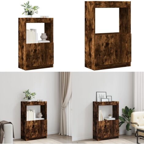 Credenza Rovere Fumo 63x33x100 cm in Truciolato - Credenza rovere fumo - Credenza per soggiorno