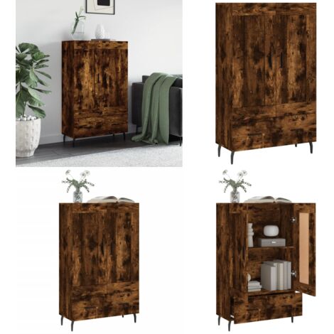 Credenza Rovere Fumo 69,5x31x115 cm in Legno Multistrato - Credenza in legno multistrato - Credenza in legno fumo