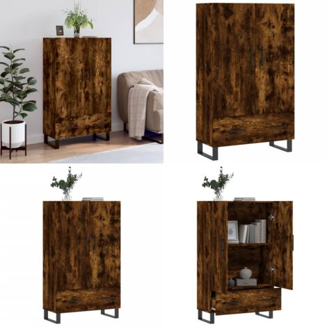 Credenza Rovere Fumo 69,5x31x115 cm in Legno Multistrato - Credenza moderna - Credenza in legno multistrato