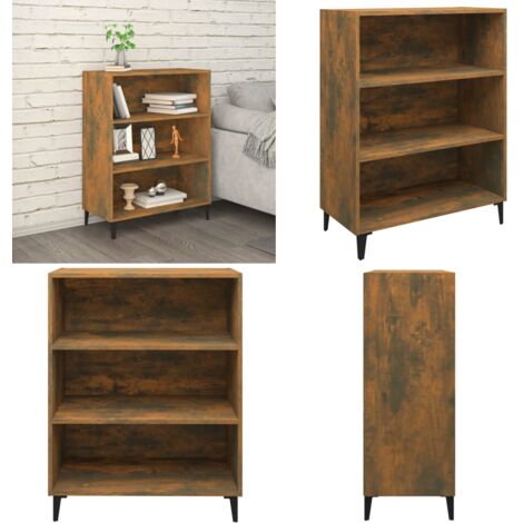 Credenza Rovere Fumo 69,5x32,5x90 cm in Legno Multistrato - Credenza Rovere Fumo - Credenza con ripiani