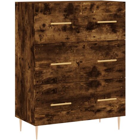 Credenza Rovere Fumo 69,5x34x90 cm in Legno Multistrato vidaXL
