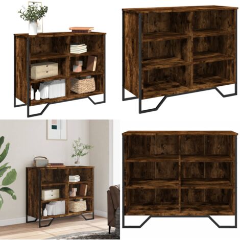 Credenza Rovere Fumo 91x35,5x74,5 cm in Legno Multistrato - Credenza moderna - Credenza in legno multistrato