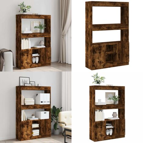 Credenza Rovere Fumo 92x33x140 cm in Legno Multistrato - Credenza in legno - Credenza per soggiorno