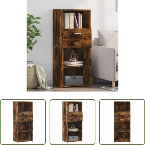 Credenza Rovere Fumo -  Credenza Rovere Fumo 50x42,5x124 cm in Legno Multistrato