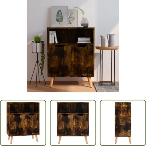 Credenza rovere fumo -  Credenza Rovere Fumo 60x30x72 cm in Legno Multistrato