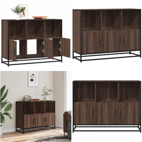 Credenza Rovere Marrone 100x35x76 cm in Legno Multistrato - Credenza moderna - Credenza marrone