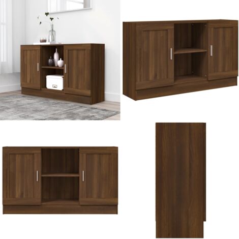 Credenza Rovere Marrone 120x30,5x70 cm in Legno Multistrato - Credenza marrone - Credenza in legno multistrato