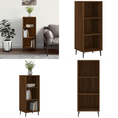 Credenza Rovere Marrone 34,5x32,5x90 cm in Legno Multistrato - Credenza marrone - Credenza multistrato