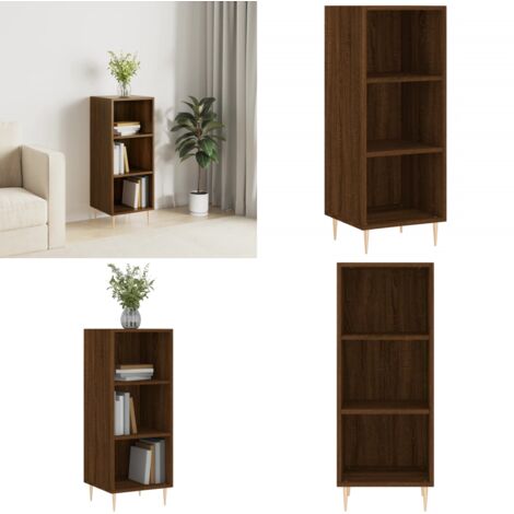 Credenza Rovere Marrone 34,5x32,5x90 cm in Legno Multistrato - Credenza marrone - Credenza multistrato