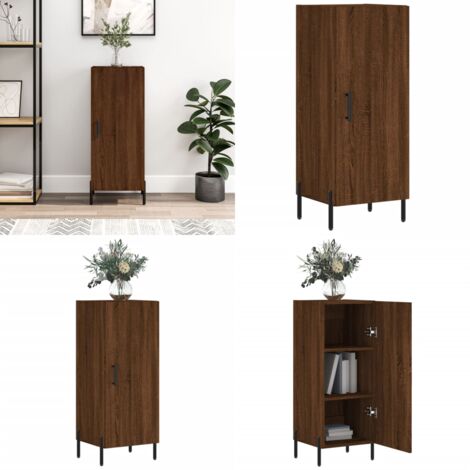 Credenza Rovere Marrone 34,5x34x90 cm in Legno Multistrato - Credenza moderna - Credenza marrone