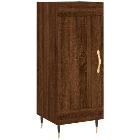 Credenza Rovere Marrone 34,5x34x90 cm in Legno Multistrato vidaXL