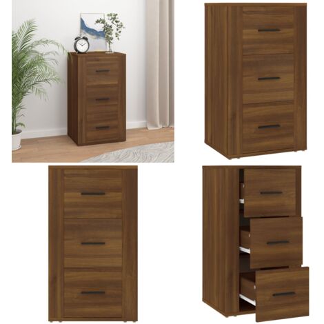 Credenza Rovere Marrone 40x33x70 cm in Legno Multistrato - Credenza marrone - Credenza multistrato