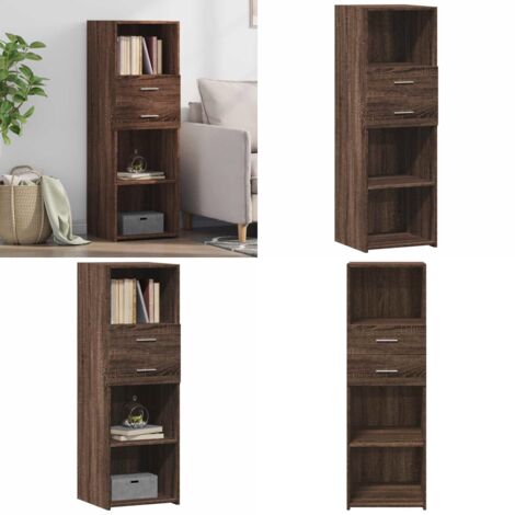 Credenza Rovere Marrone 40x42,5x124 cm in Legno Multistrato - Credenza marrone - Credenza moderna
