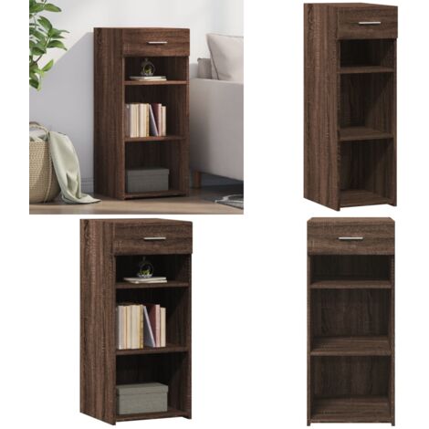 Credenza Rovere Marrone 40x42,5x93 cm in Legno Multistrato - Credenza marrone - Credenza con cassetto