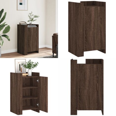 Credenza Rovere Marrone 45x35x75 cm in Legno Multistrato - Credenza marrone - Credenza in legno multistrato