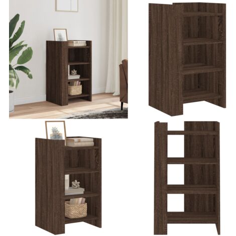 Credenza Rovere Marrone 45x35x75 cm in Legno Multistrato - Credenza marrone - Credenza in legno multistrato