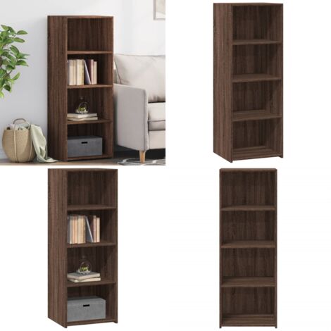 Credenza Rovere Marrone 45x41x124cm in Legno Multistrato - Credenza marrone - Credenza multistrato
