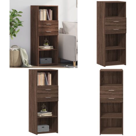 Credenza Rovere Marrone 45x42,5x124 cm in Legno Multistrato - Credenza marrone - Credenza moderna