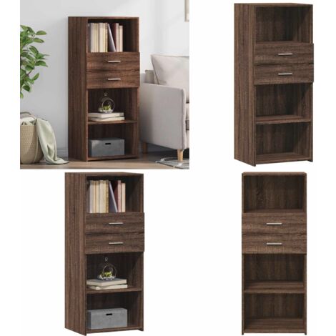 Credenza Rovere Marrone 50x42,5x124 cm in Legno Multistrato - Credenza marrone - Credenza moderna