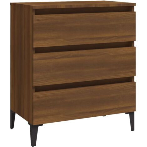Credenza Rovere Marrone 60x35x69 cm in Legno Multistrato vidaXL