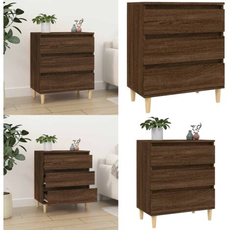 Credenza Rovere Marrone 60x35x70 cm in Legno Multistrato - Credenza marrone - Credenza in legno multistrato