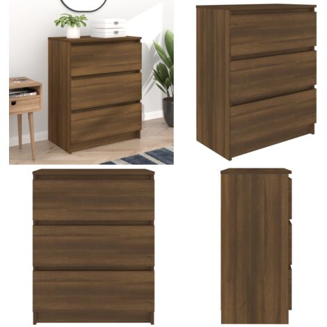 Credenza Rovere Marrone 60x35x76 cm in Legno Ingegnerizzato - Credenza rovere - Credenza marrone