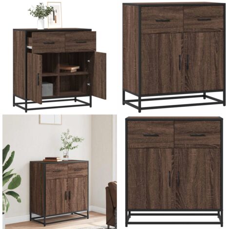 Credenza Rovere Marrone 68x35x76 cm in Legno Multistrato - Credenza moderna - Credenza marrone