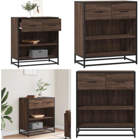 Credenza Rovere Marrone 68x35x76 cm in Legno Multistrato - Credenza moderna - Credenza marrone