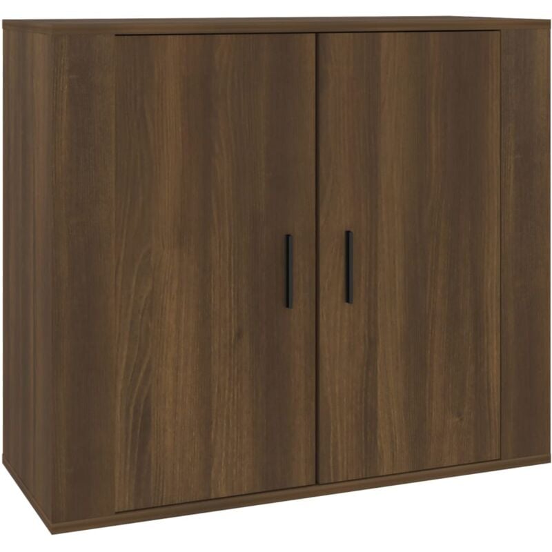 Credenza Rovere Marrone 80x33x70 cm in Legno Multistrato Vidaxl Marrone