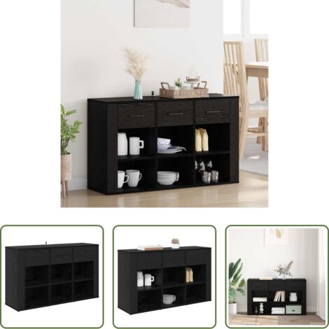 Credenza Rovere Nero -  Credenza Rovere Nero 100 x 30 x 59,5 cm Legno multistrato