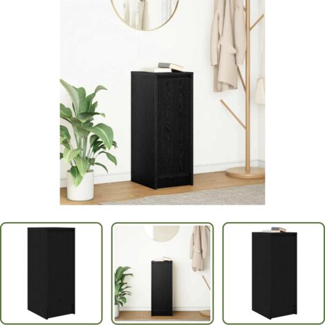 Credenza rovere nero -  Credenza Rovere Nero 29,5x34x76 cm in Legno Multistrato